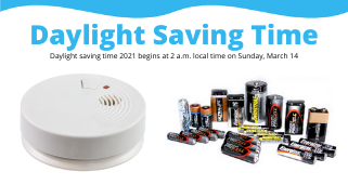 Smoke detector and batteries of various sizes.